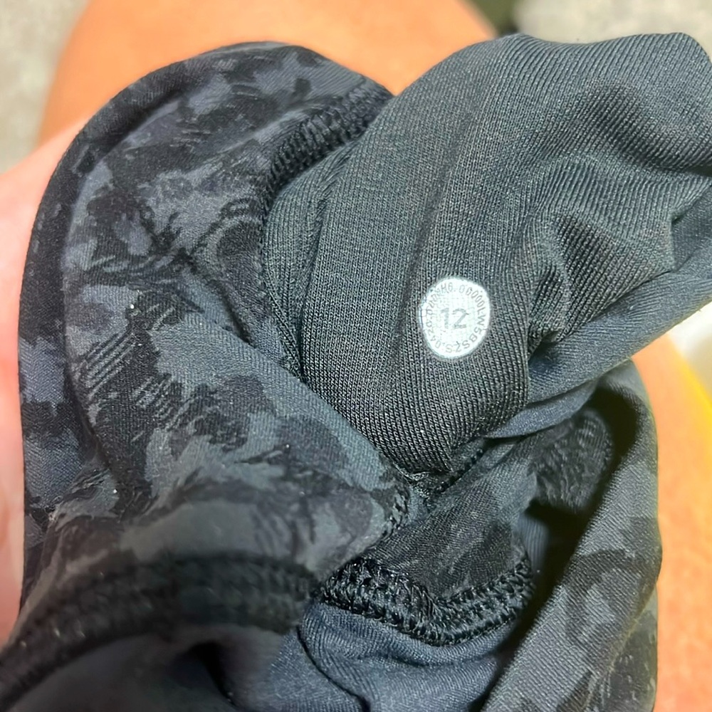Lululemon, size 12 , 28 inch, super high-rise align leggings. Black cheetah.